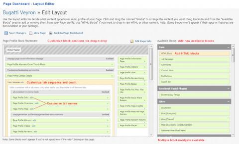 Page Dashboard - Layout Editor Page Dashboard - Layout Editor