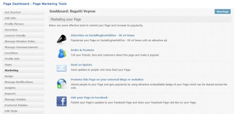 Page Dashboard - Page Marketing Tools Page Dashboard - Page Marketing Tools