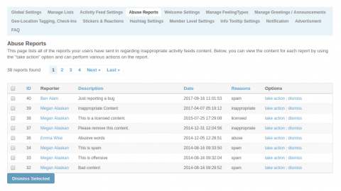 Admin: Abuse Reports Admin: Abuse Reports