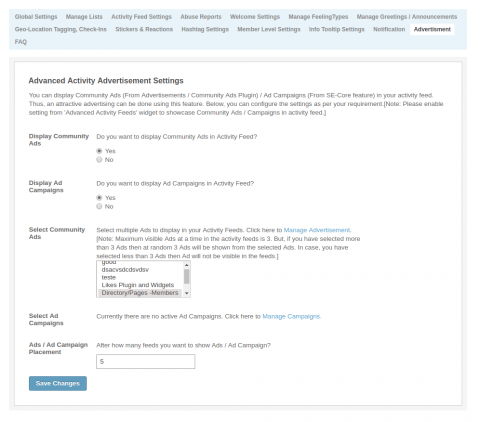 Admin: Advertisement Admin: Advertisement