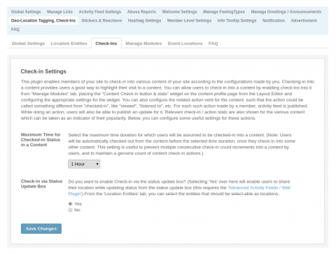 Admin: Geo Location - Check Ins Admin: Geo Location - Check Ins