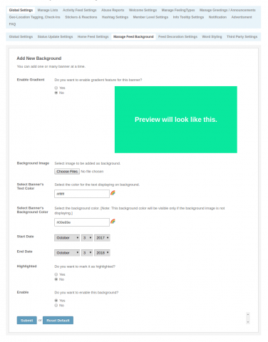 Admin: Global Settings - Add New Background Admin: Global Settings - Add New Background