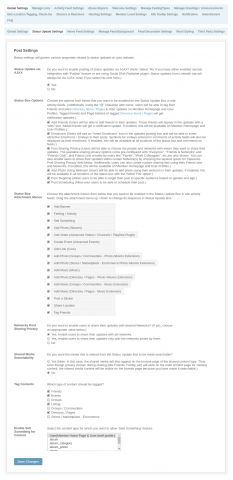 Admin: Global Settings - Status Update Settings Admin: Global Settings - Status Update Settings
