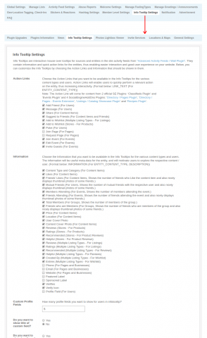 Admin: Info Tooltip Settings Admin: Info Tooltip Settings