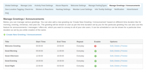 Admin: Greetings / Announcements Admin: Greetings / Announcements