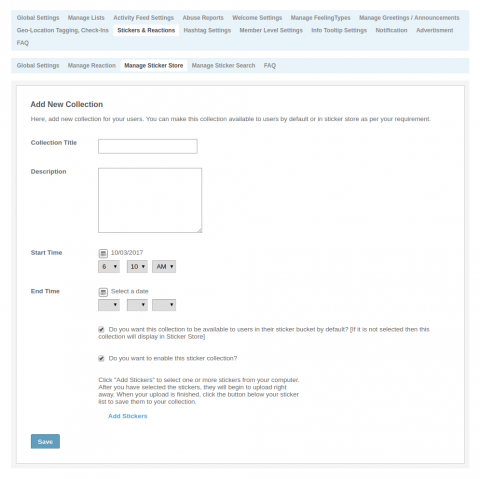 Admin: Reactions & Stickers - Add New Sticker Collection Admin: Reactions & Stickers - Add New Sticker Collection