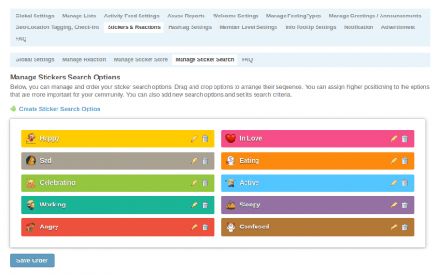 Admin: Reactions & Stickers - Manage Sticker Search Admin: Reactions & Stickers - Manage Sticker Search