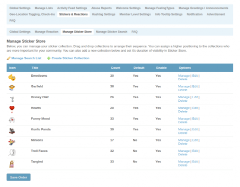 Admin: Reactions & Stickers - Manage Sticker Store Admin: Reactions & Stickers - Manage Sticker Store