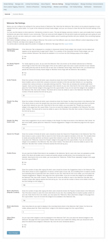 Admin: Welcome Settings - General Settings Admin: Welcome Settings - General Settings