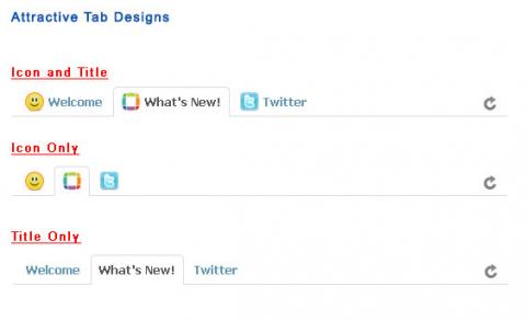 Attractive Tab Designs Attractive Tab Designs