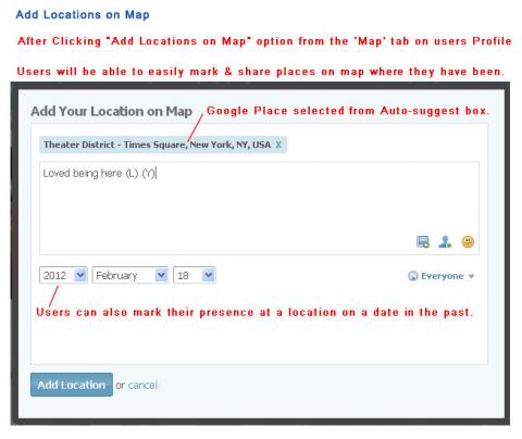 Add Locations on Map Add Locations on Map