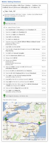 Mobile: Getting Directions Mobile: Getting Directions