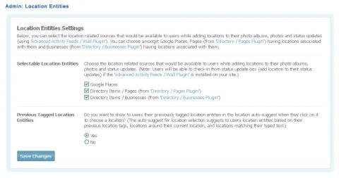 Admin: Location Entities Admin: Location Entities