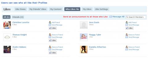 Users can see who all like their Profiles Users can see who all like their Profiles