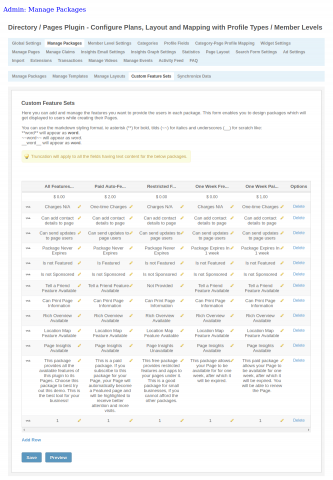 Customise Package Page Customise Package Page