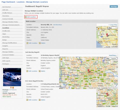 Page Dashboard - Locations - Manage Multiple Locations Page Dashboard - Locations - Manage Multiple Locations