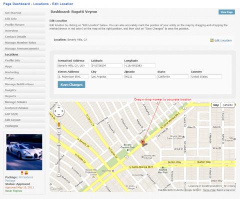 Page Dashboard - Locations - Edit Location Page Dashboard - Locations - Edit Location