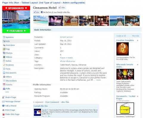 Page Info (Non - Tabbed Layout: 2nd Type of Layout - Admin configurable) Page Info (Non - Tabbed Layout: 2nd Type of Layout - Admin configurable)