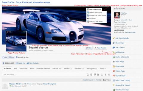 Page Profile - Cover Photo and Information widget Page Profile - Cover Photo and Information widget