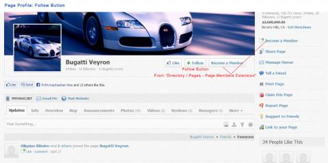 Page Profile: Follow Button Page Profile: Follow Button