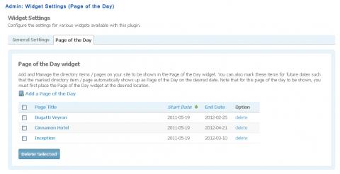Admin: Widget Settings (Page of the Day) Admin: Widget Settings (Page of the Day)
