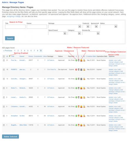 Admin: Manage Pages Admin: Manage Pages