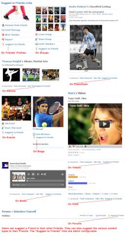 Suggest to Friends Links Suggest to Friends Links