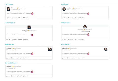 User Photo Showcasing Options User Photo Showcasing Options